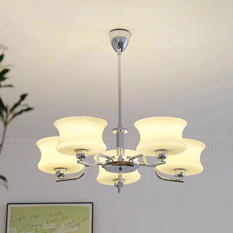 Interior Design Years Of Study - Belue Chandelier French Milky White Glass