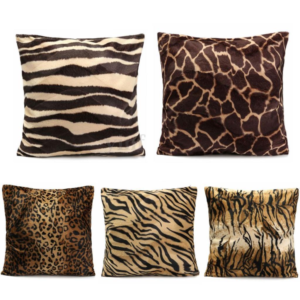 Velvet Cushion Cover - Soft Short Velvet Leopard Animal Pattern