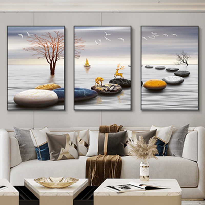 3pcs/Set frameless 3 Nordic Lu - Abstract Canvas Set 评论和价格