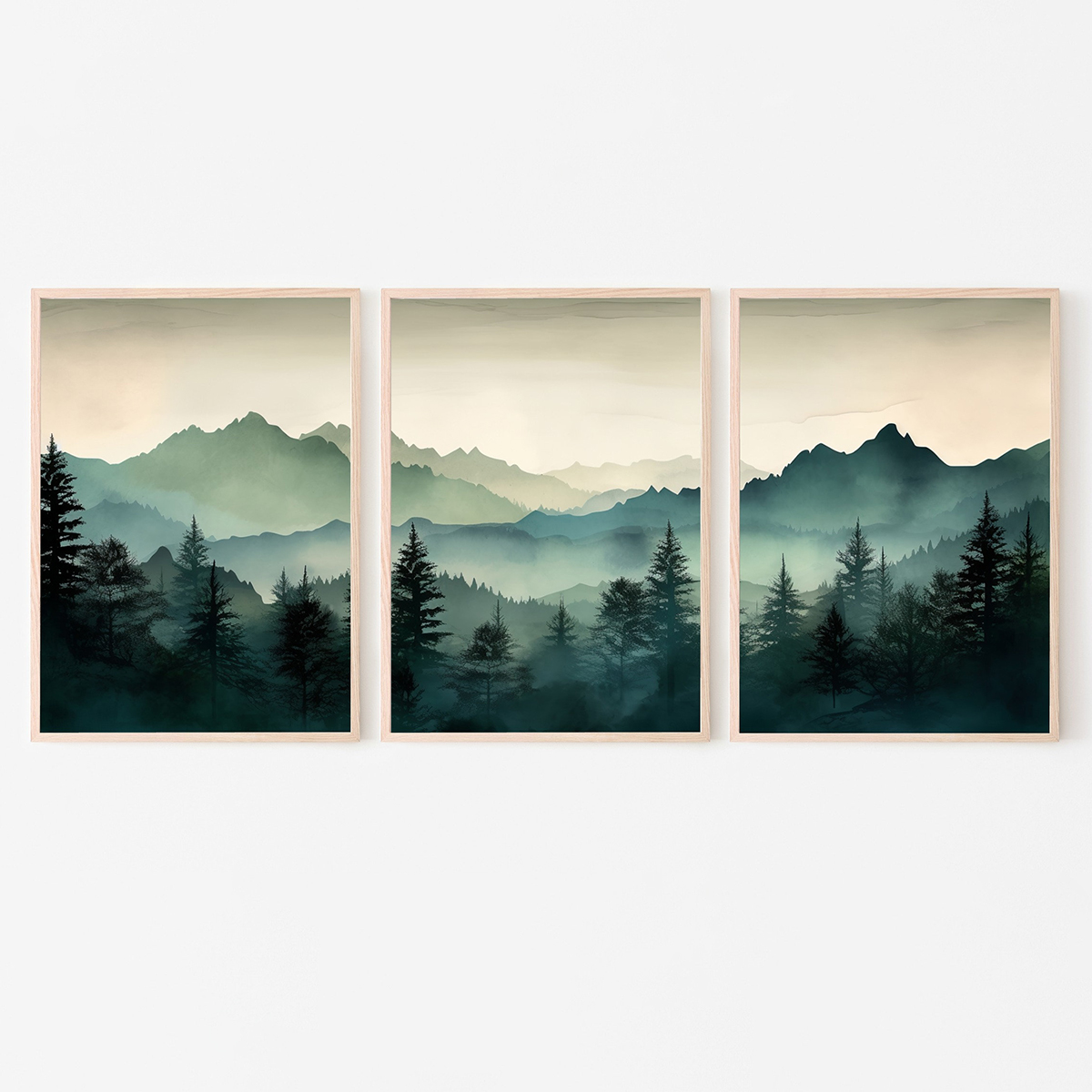 3pcs/set Abstract Sage Green M - Abstract Canvas Set 评论和价格