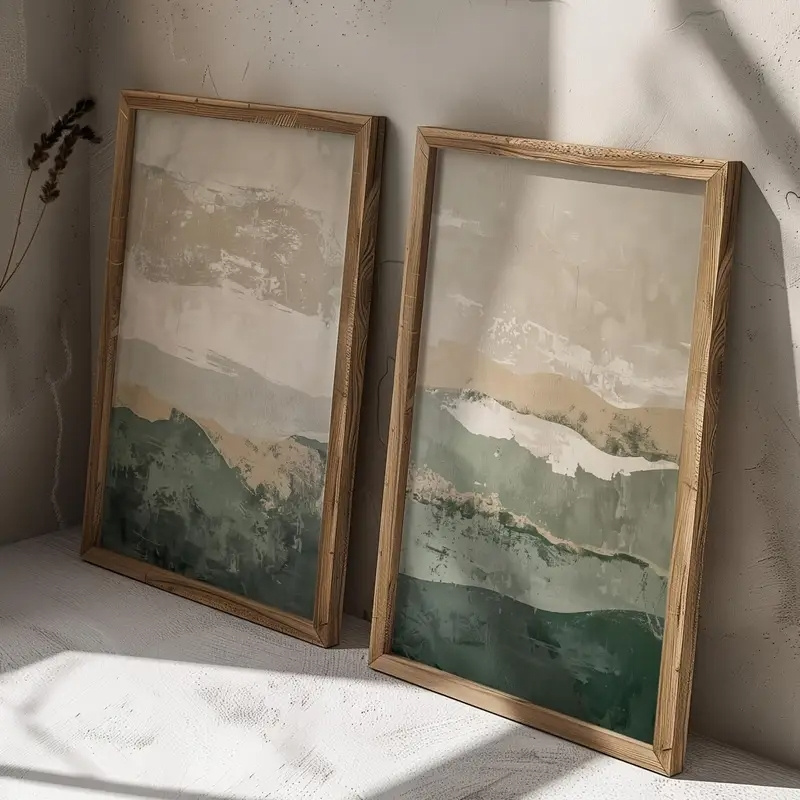 2pcs/set Wabi Sabi Abstract Ge - Abstract Canvas Set 评论和价格