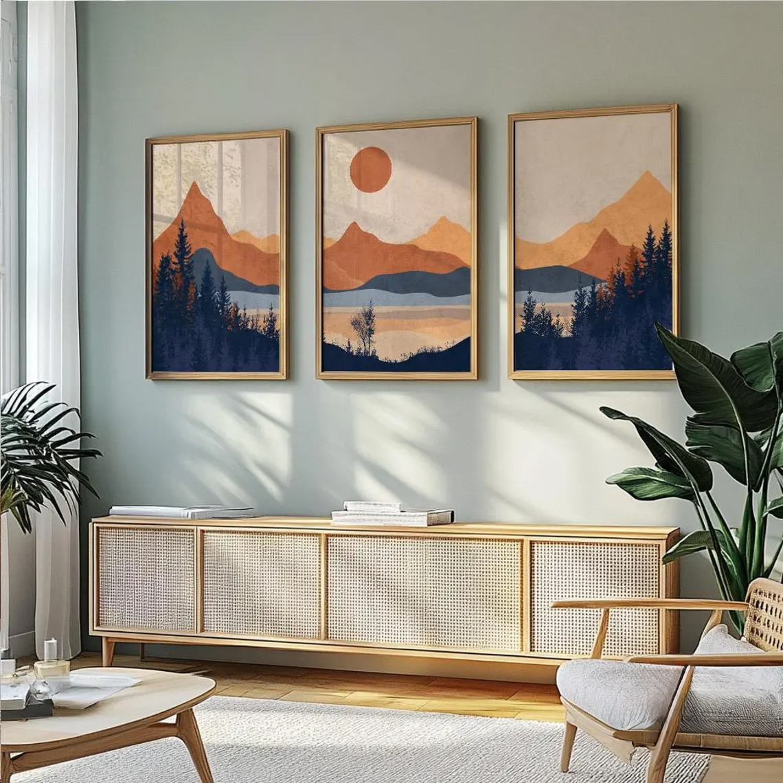 3pcs/Set frameless,Terracotta  - Abstract Canvas Set 评论和价格