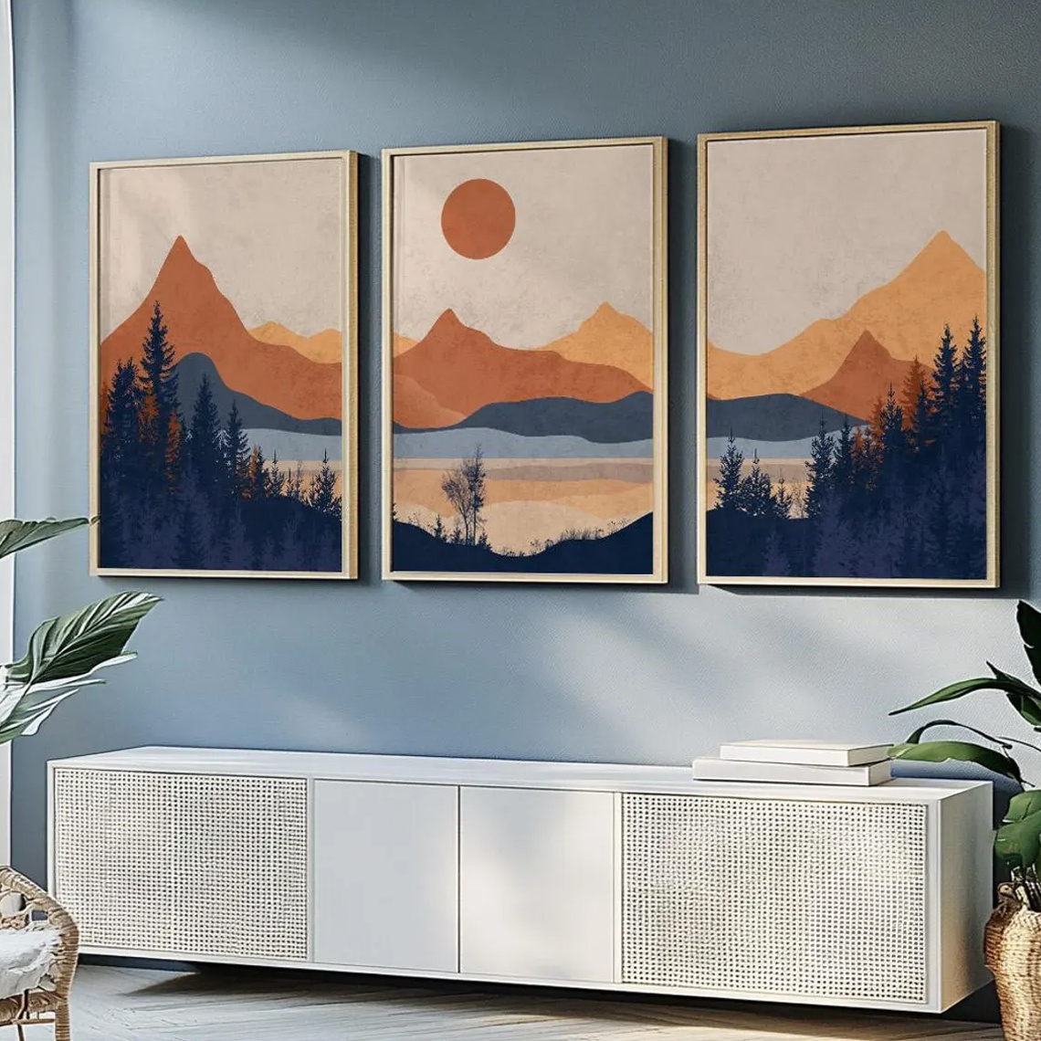 3pcs/Set frameless,Terracotta  - Abstract Canvas Set 评论和价格