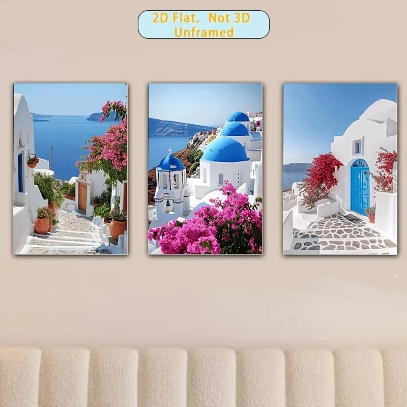 2D Flat, 2D Flat, 3pcs Set, 2D - Abstract Canvas Set 评论和价格