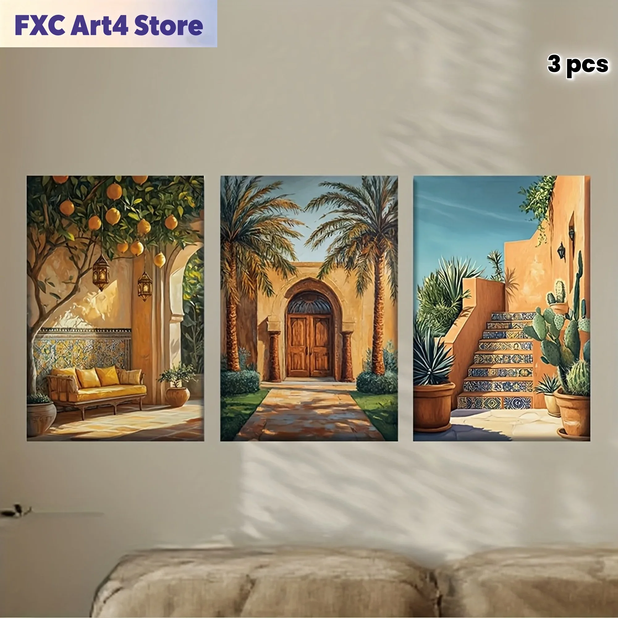 Frameless[JIT]3pcs/set, Canvas - Abstract Canvas Set 评论和价格