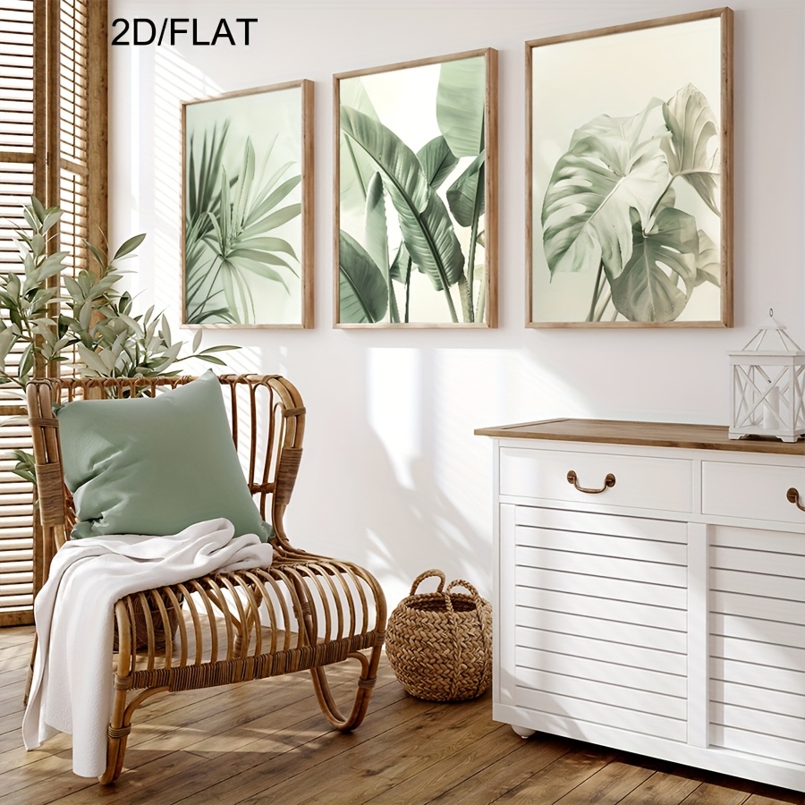 Frameless2D Flat, 3pcs/set Of  - Abstract Canvas Set 评论和价格