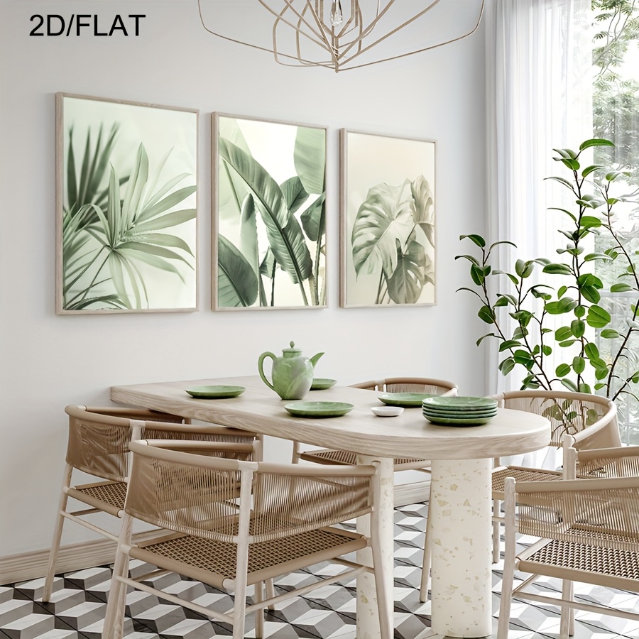 Frameless2D Flat, 3pcs/set Of  - Abstract Canvas Set 评论和价格