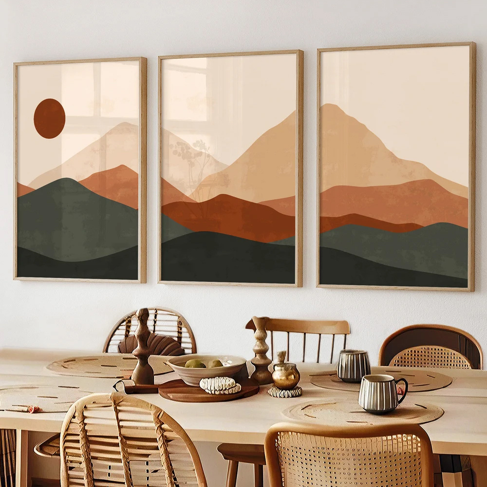 3pcs/set Bohemian Abstract Sun - Abstract Canvas Set 评论和价格