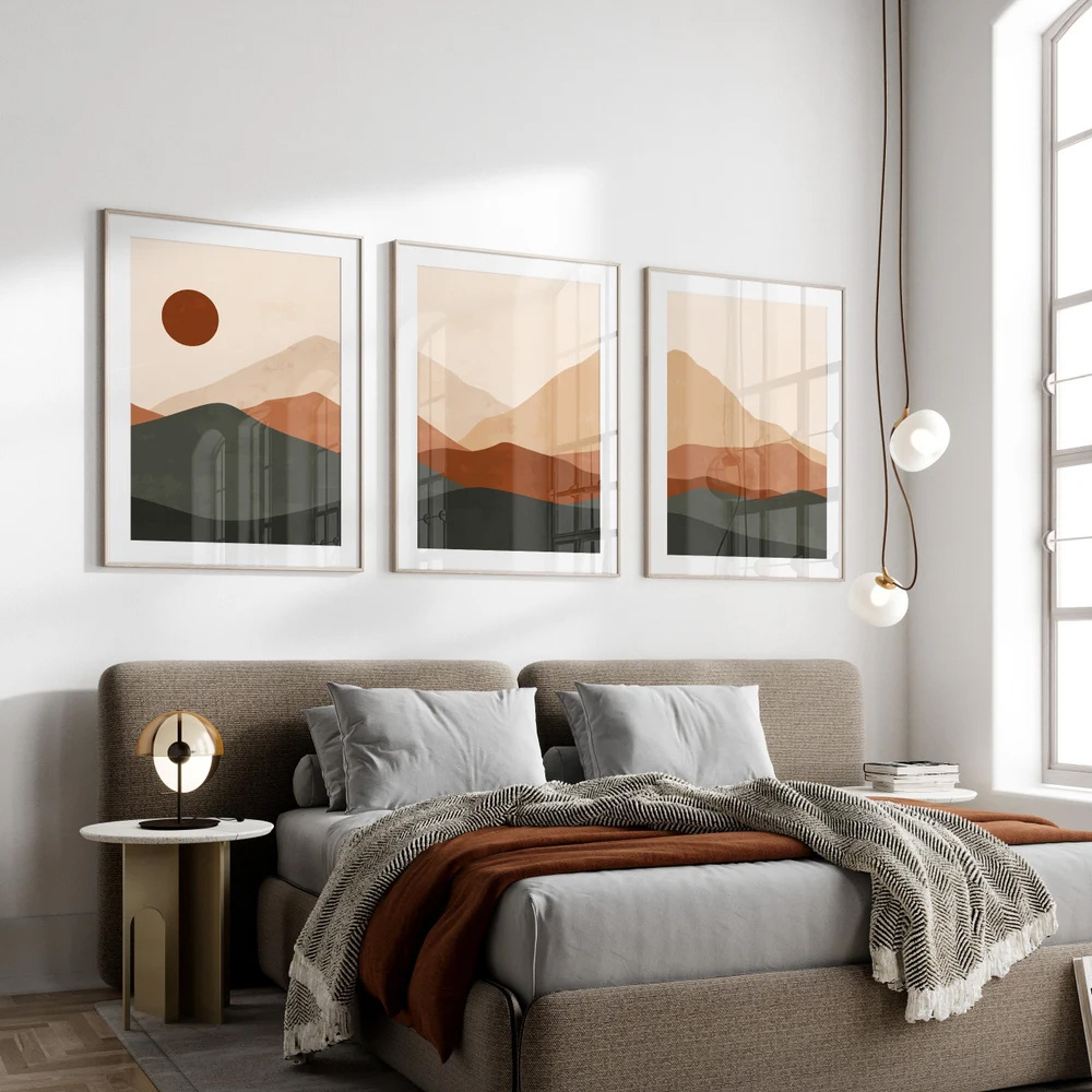 3pcs/set Bohemian Abstract Sun - Abstract Canvas Set 评论和价格