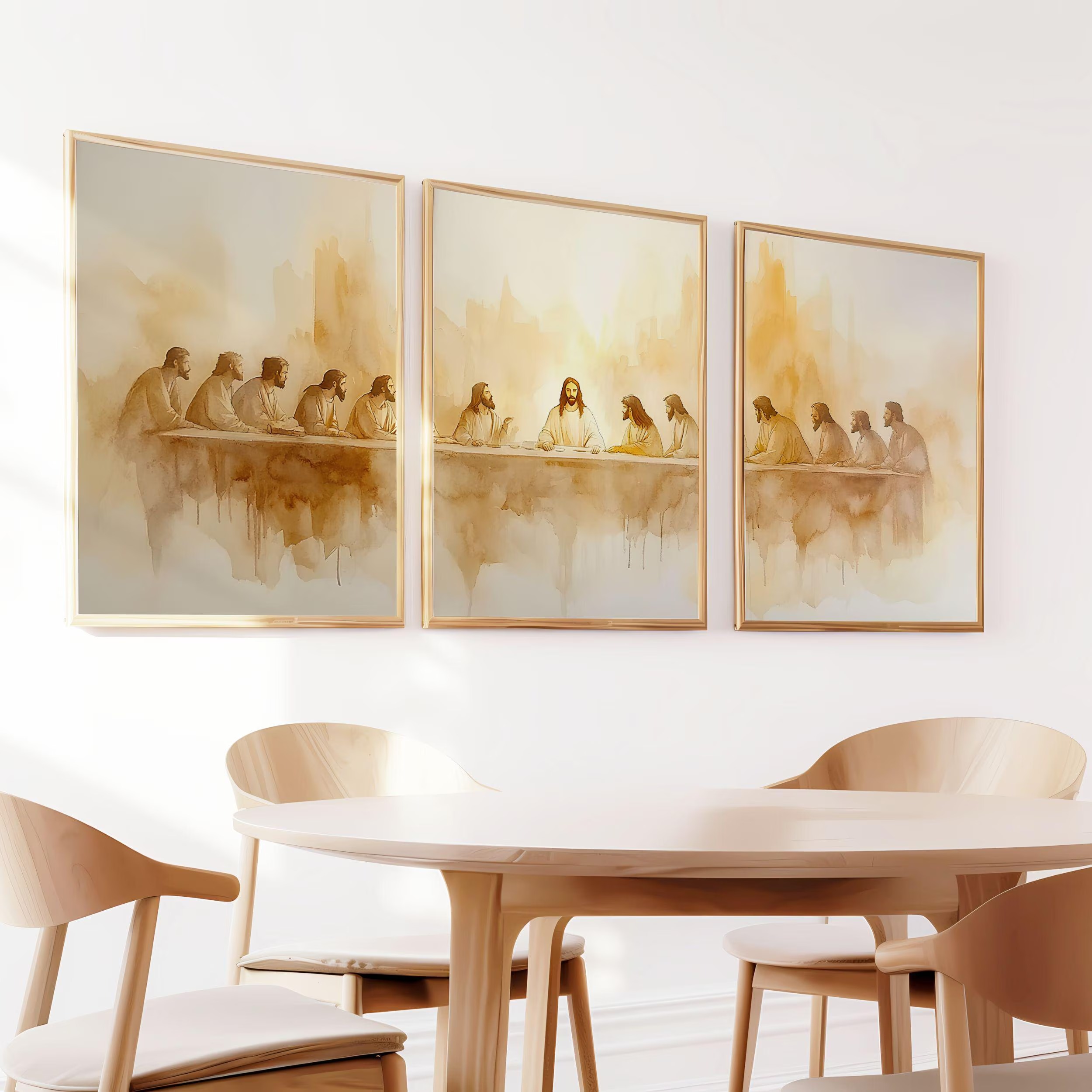 3pcs/set The Last Supper Wall  - Abstract Canvas Set 评论和价格