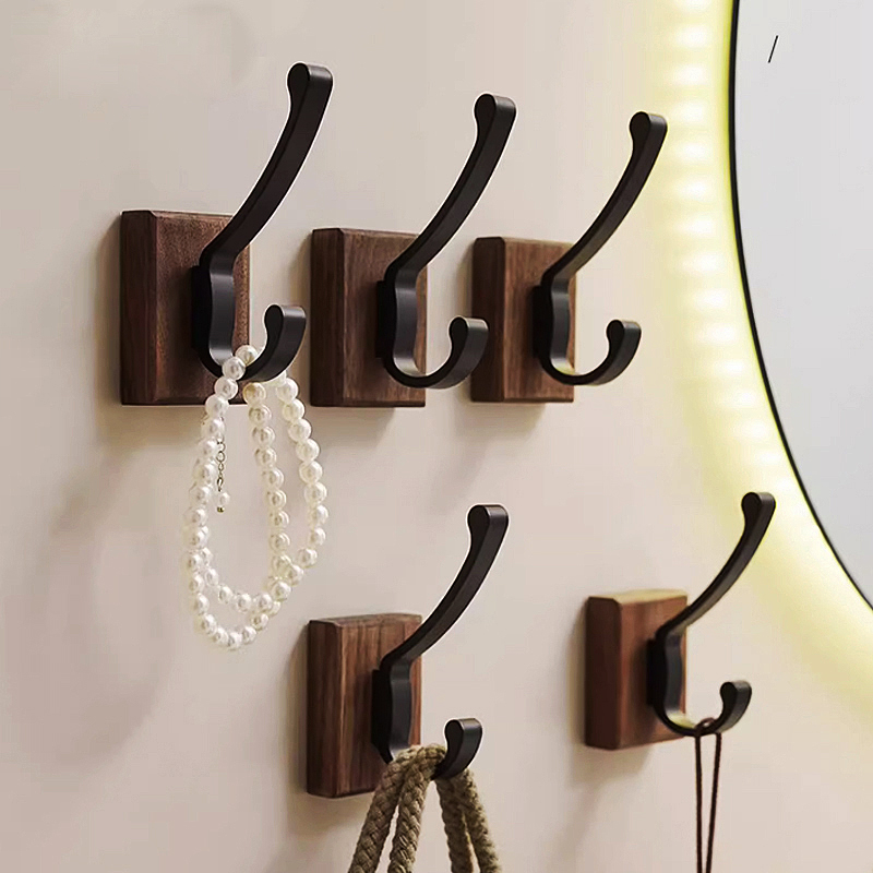 No Drill Space Aluminum Black  - Antique Brass Hook 评论和价格