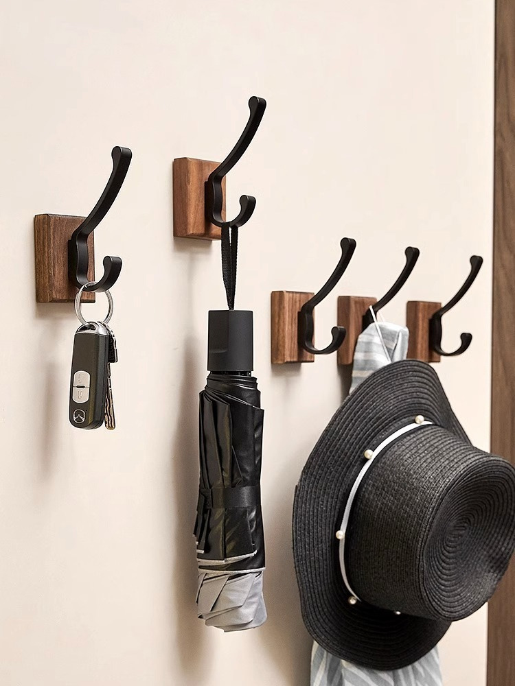 No Drill Space Aluminum Black  - Antique Brass Hook 评论和价格