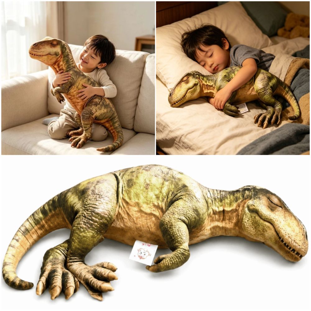 3D Design Dinosaur Pillow Life - Textured Throw Natural 评论和价格