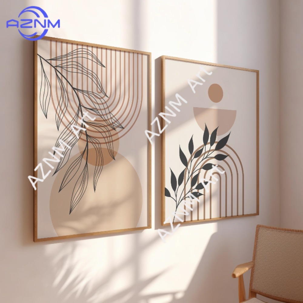 1/2Pcs Green Botanical Wall Ar - Abstract Canvas Set 评论和价格